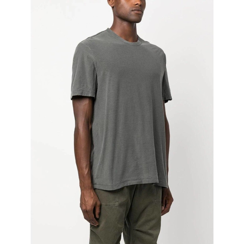 James Perse Men's MLJ3311 Short Sleeve Crew Neck Tee T-Shirt in Black Fade Wash